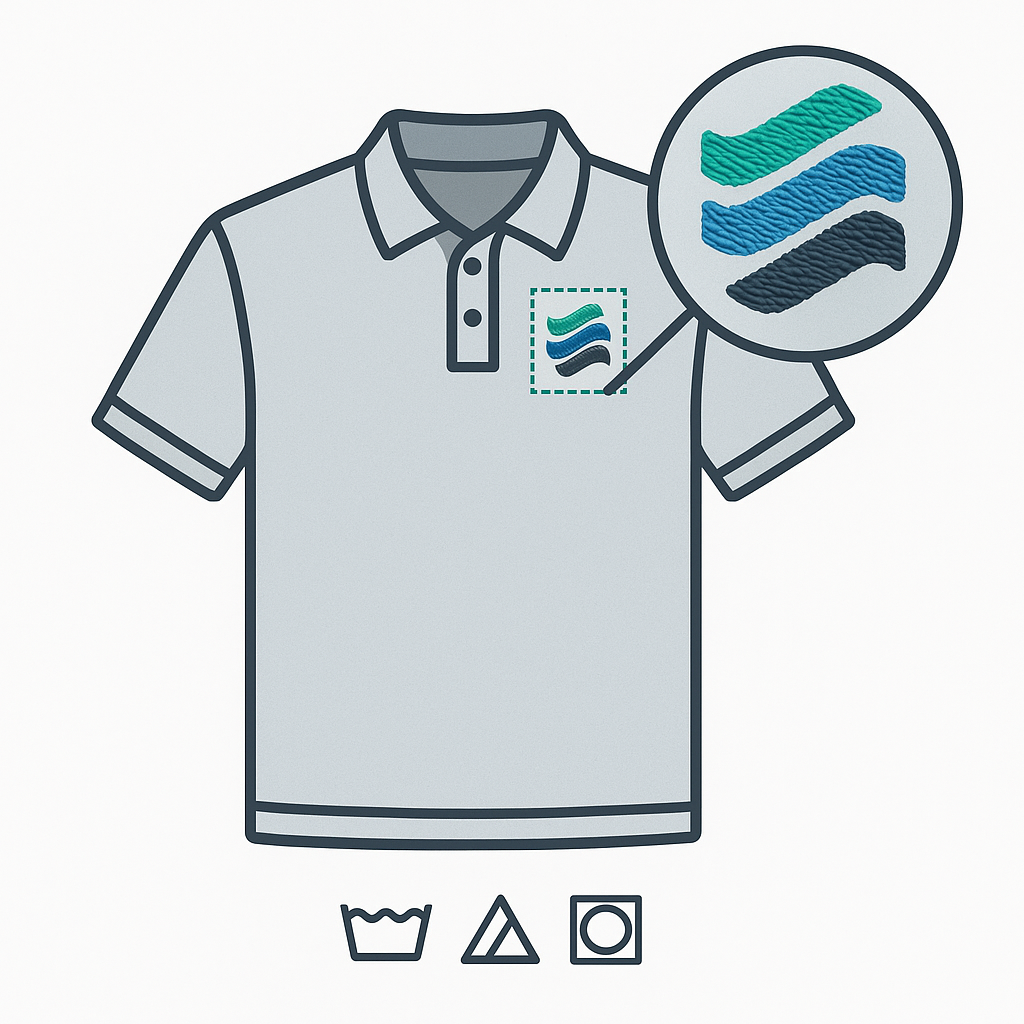 Ricamo Professionale 8×8 cm — Max 8 Colori